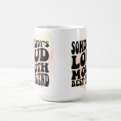 誰かの大きな口の友最高の人 コーヒーマグカップ (中央)