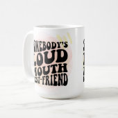 誰かの大きな口の友最高の人 コーヒーマグカップ (正面左)