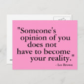 誰かの意見…はがきやる気を起こさせる ポストカード (正面/裏面)