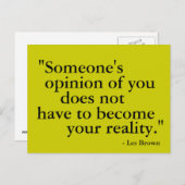 誰かの意見…はがきやる気を起こさせる ポストカード (正面/裏面)