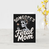 誰かの野生のママスケルトン野の花頭蓋骨ホール カード (黄色い花)