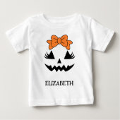 誰かの野生の子供 かわいい女の子 カスタム ハロウィン ベビーTシャツ (正面)