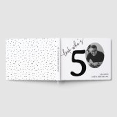 誰かの50歳の誕生日おめでとう!モダンな写真の50歳の誕生日 ゲストブック (全面)