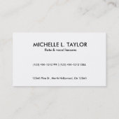 誰かはフクロウのように….鳴ることを言いました 名刺 (裏面)