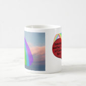 誰かは虹橋マグで私を待っています コーヒーマグカップ (中央)