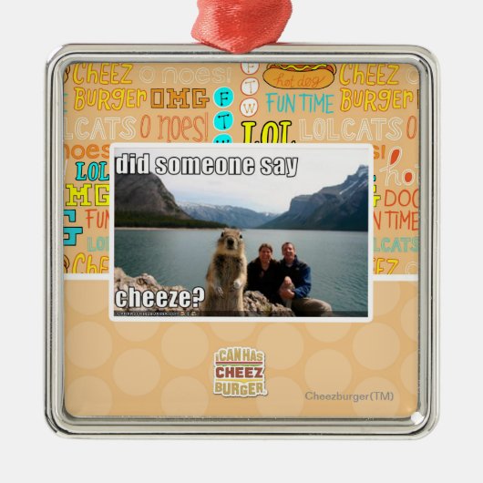 誰かはcheezeを言いましたか。 メタルオーナメント (正面)
