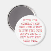 誰かもしを愛し、自由にしてやれ。彼もしらは… マグネット (正面/裏面)