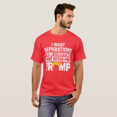 誰からでも賠償金をよこせ Tシャツ (正面フル)