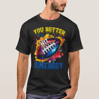 誰かを倒せと Retro Football Quote ビンテージ Tシャツ