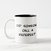 誰かを呼出し審判員のマグしました ツートーンマグカップ (左)