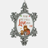 誰かを愛する必要はない – Foster スノーフレークピューターオーナメント (左)