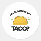 誰かタコって言った？メキシおもしろいコの食品愛好家 ラウンドシール (正面)