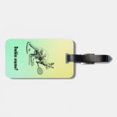 誰かダブルスか？カンガルーテニス選手 ラゲッジタグ (裏面横)