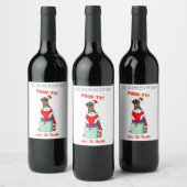 誰かポーティって言った!可愛いドバーマン ワインラベル (ボトル)