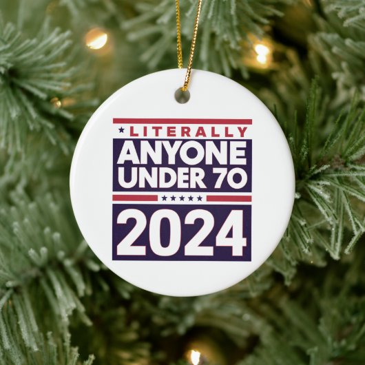 誰か他の人でいい 2024 大統領 アメリカ大統領選挙 セラミックオーナメント (ツリー)