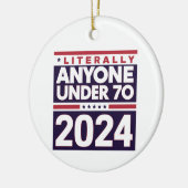 誰か他の人でいい 2024 大統領 アメリカ大統領選挙 セラミックオーナメント (左)