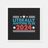 誰か他の人で大統領を 2024 米国大統領選挙 スタンダードカクテルナプキン (正面)