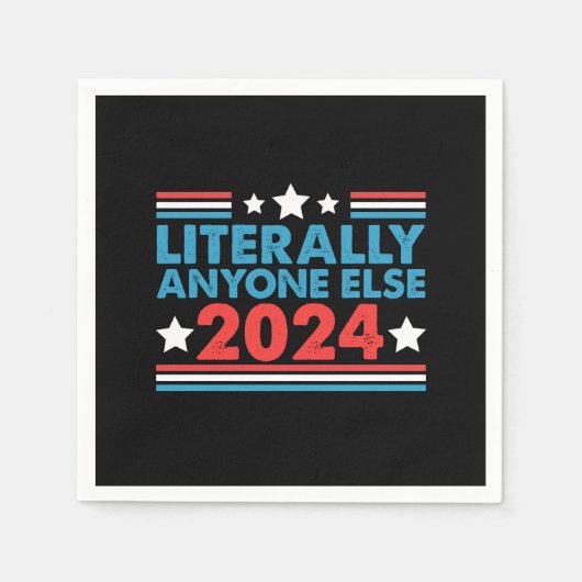 誰か他の人で大統領を 2024 米国大統領選挙 スタンダードカクテルナプキン (正面)