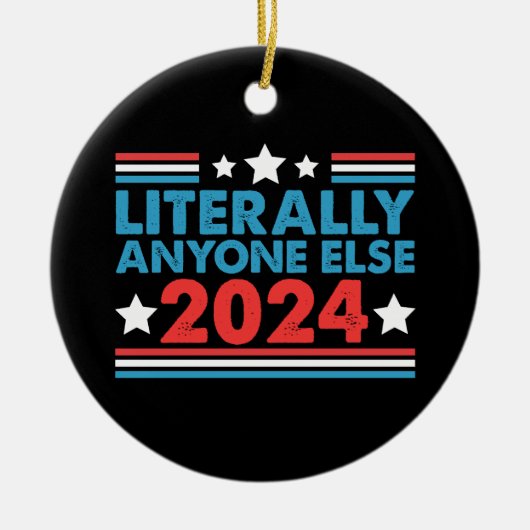 誰か他の人で大統領を 2024 米国大統領選挙 セラミックオーナメント (正面)