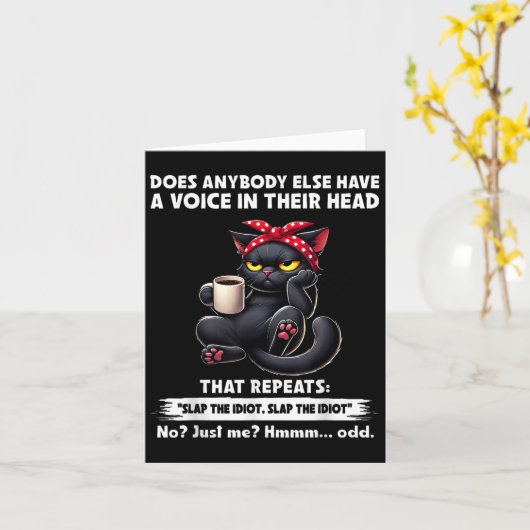 誰か他の人間が頭の中に声を持っているか カード (黄色い花)