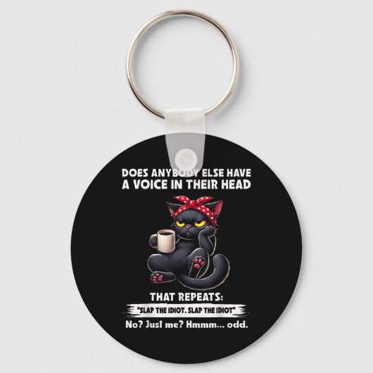 誰か他の人間が頭の中に声を持っているか キーホルダー (正面)