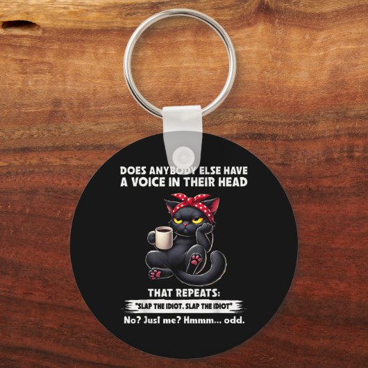 誰か他の人間が頭の中に声を持っているか キーホルダー (正面)