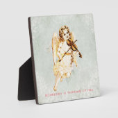 誰か君の考え天使のバイオリン遊を好む フォトプラーク (正面)