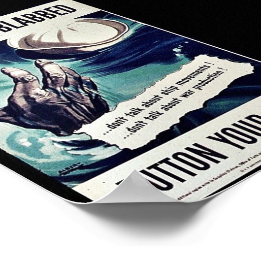 誰か唇を押さえた！ ポスター (角)