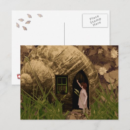 誰か家に？ ポストカード (正面/裏面)