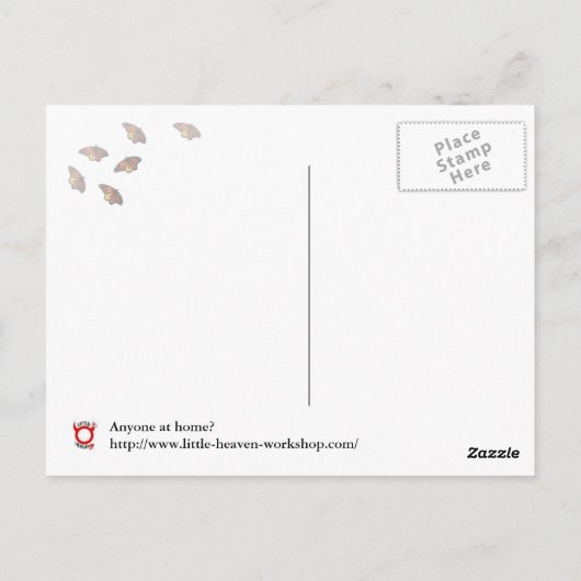 誰か家に? ポストカード (裏面)