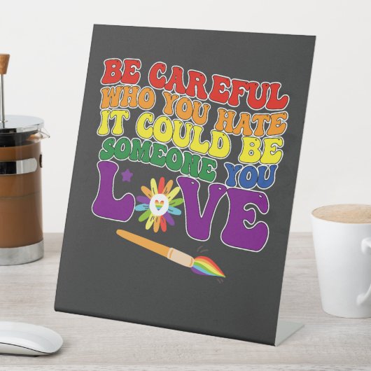 誰か愛を憎んでいるか気をつけなさい 台座サイン (インサイチュ)