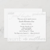 誰か特別な-女性-誕生日の招待状 招待状 (正面/裏面)