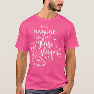 誰か私のガラスのスリッパを見たか面白いプリンセスティー Tシャツ