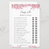 誰か花嫁または花婿の花を推測するブライダルシャワーゲーム (正面/裏面)