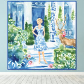 誰か食べのバラ キャンバスプリント (インサイチュ (ウッドフロア))