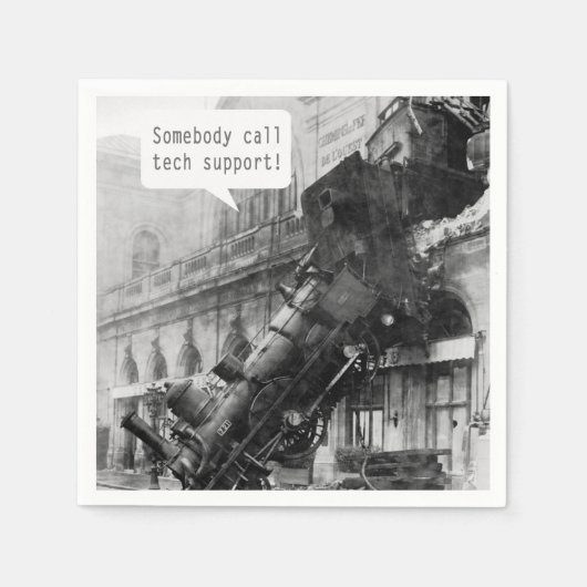 誰かTech Support Train Lavkと呼ぶ スタンダードカクテルナプキン (正面)