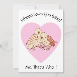 誰があなたを愛しているベビー?フールバレンタインの赤ちゃんシャワー シーズンカード