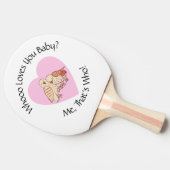 誰があなたを愛しているベビー?フールバレンタインの赤ちゃんシャワー 卓球ラケット (横)