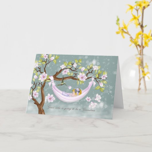 誰がおばあちゃんのカードになるだろうと思う カード (黄色い花)