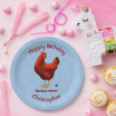 誰がおもしろい鶏糞を赤い鶏にするのか ペーパープレート (パーティー)