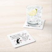 誰がこのモデレーションワインおもしろい引用文 スクエアペーパーコースター (インサイチュ)