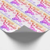 誰がそりを必要とするDirtbikeレースクリスマスセーター ラッピングペーパー (角)