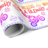 誰がそりを必要とするDirtbikeレースクリスマスセーター ラッピングペーパー (ロールコーナー)