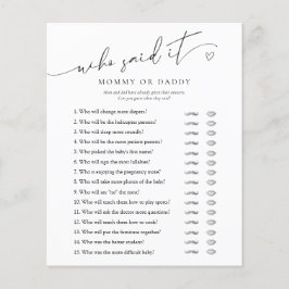 誰がそれをママまたはパパのミニマリスト赤ちゃんシャワーと言った