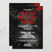 誰がやったのか殺人ミステリー血まみれパーティー40歳50歳60歳 招待状 (正面/裏面)