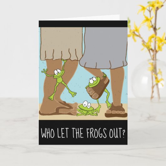 誰がカエルを出した？ カード (黄色い花)