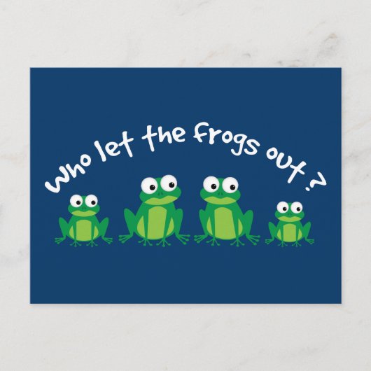 誰がカエルを放した? ポストカード (正面)