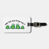 誰がカエルを放した? ラゲッジタグ (正面横)