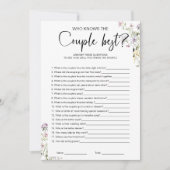 誰がカップルの最高のブライダルシャワー 招待状 (正面)