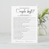 誰がカップルの最高のブライダルシャワー 招待状 (スタンド正面)